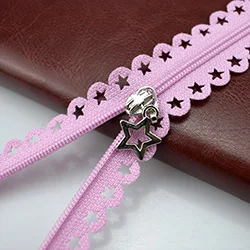 pink Meetee 5 шт. 3#25 см многоцветная нейлоновая лента на молнии со звездами, кружевная лента для одежды, ручная швейная сумка, кошелек, декоративная A1-3 - Цвет: pink