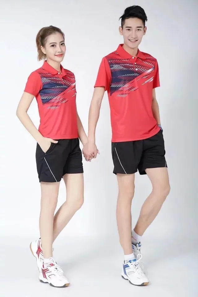 New Tennis Sports Leisure Badminton Jersey Men And Women Quick Drying Short Sleeve Shirt+shorts Clothing Set L2035YPD