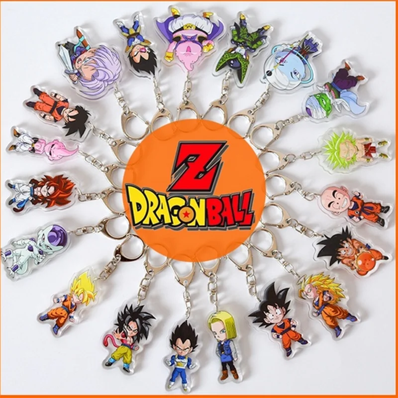 

Anime Dragon Ball Z Key Accessory Cartoon Keychain Car Key Rings Pendant Kid Gift Dragon Ball Super Gokuu Son Vegeta Keyring