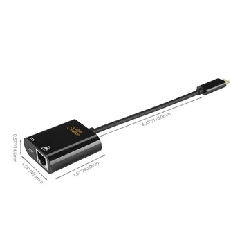

USB C to Ethernet,Type C (Thunderbolt 3 Compatible) to RJ45 Gigabit 10/100/1000 LAN Network+USB-C Female Charging Adapter,