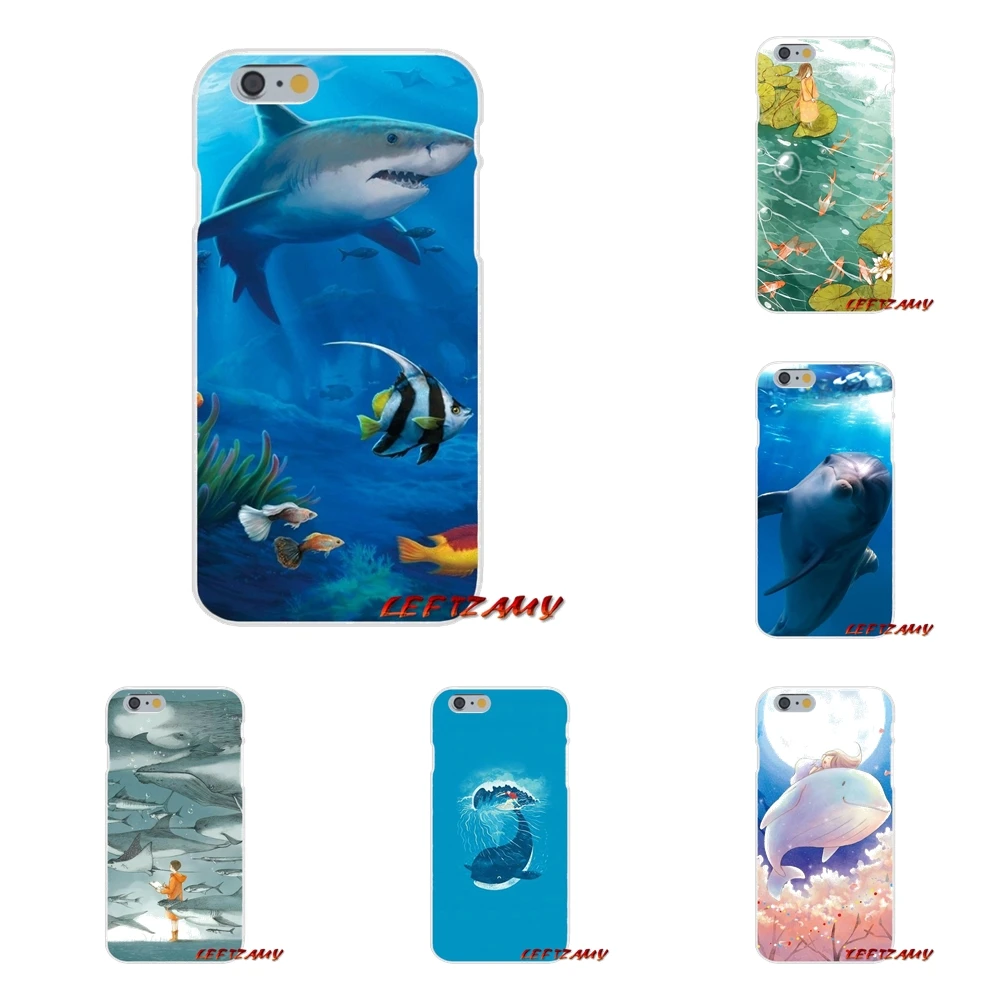 

For Huawei P8 P9 P10 Lite 2017 Honor 4C 5X 5C 6X Mate 7 8 9 10 Pro TPU Cases Covers Whale Shark Dolphin Amphiprion Nigripes Fish