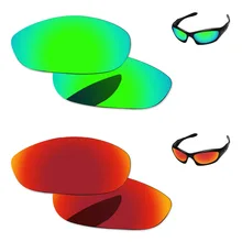 Огненный красный и Изумрудный зеленый 2 пары зеркальные поляризованные Сменные линзы для монстров очки для собак рамка UVA и UVB Защита