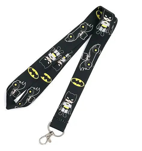 

Retail 1 pcs Avengers Batman Straps Lanyard ID Badge Holders Mobile Neck Keychains For Party Gift R11