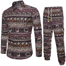 Ethnic Style Man Tracksuits Floral Printes Tops 5XL Loose Shirts Long Sleeve Vintage Festival Set Gentleman Streetwear Long Pant Ethnic Style Man Tracksuits Floral Printes Tops 5XL Loose Shirts Long Sleeve Vintage Festival Set Gentleman Streetwear Long Pant