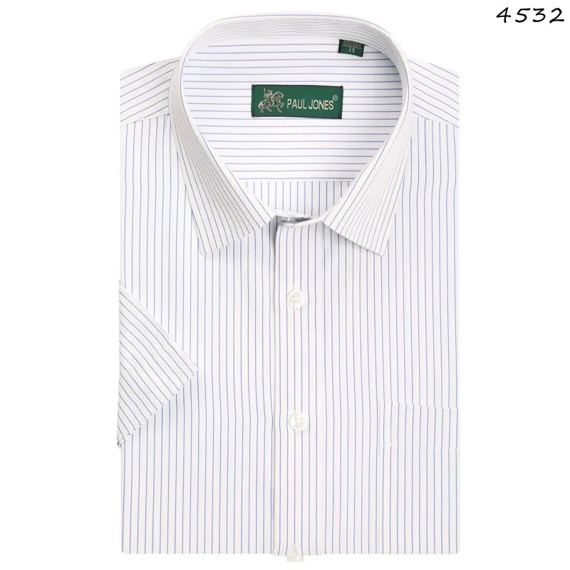 Модная мужская рубашка с коротким рукавом, повседневная, мужская, мужская, приталенная рубашка в полоску, высокое качество, camisa masculina