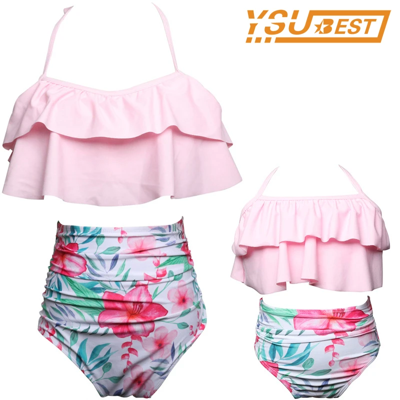 calcio Deducir guapo Bikini a juego para madre e hija, traje de baño para madre e hija, 2018| Trajes iguales de familia| - AliExpress