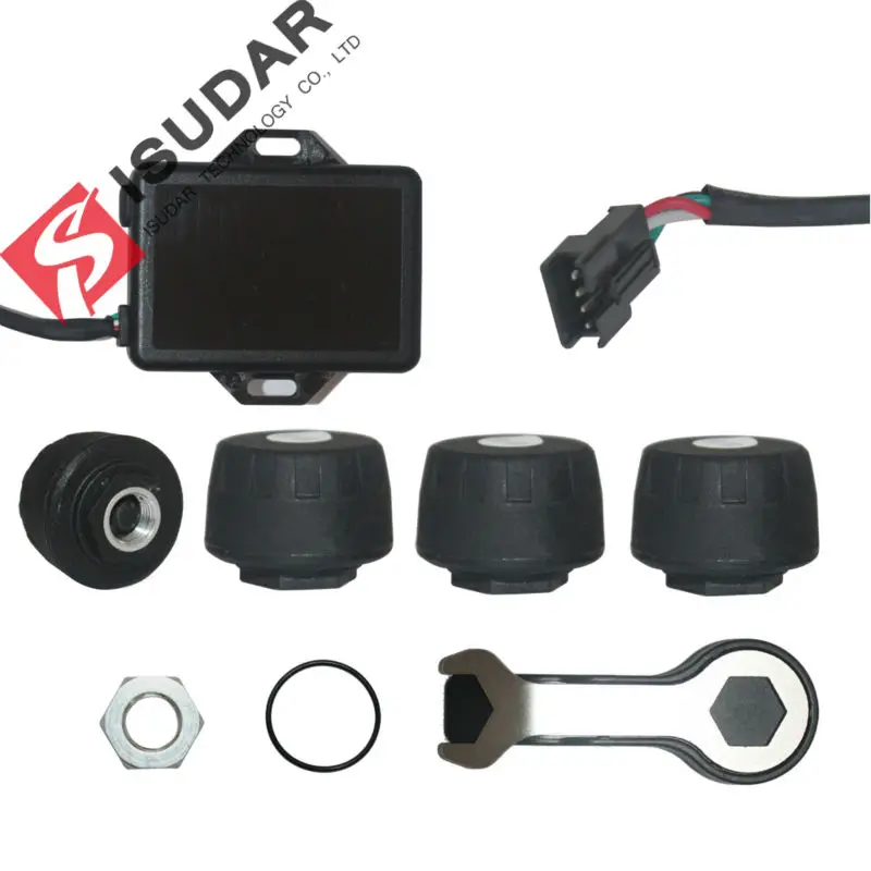 Isudar Tire Pressure Alarm Monitor For Isudar Android Car Multimedia Player/TPMS Android 5.1.1 Android 6.0 Car DVD Player