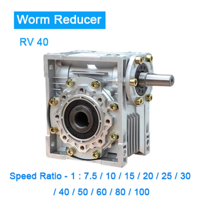 Осевой входной червячный редуктор скорости NRV040 для Nema23 выходное отверстие 18 мм RV40 удобный маховик коробка передач