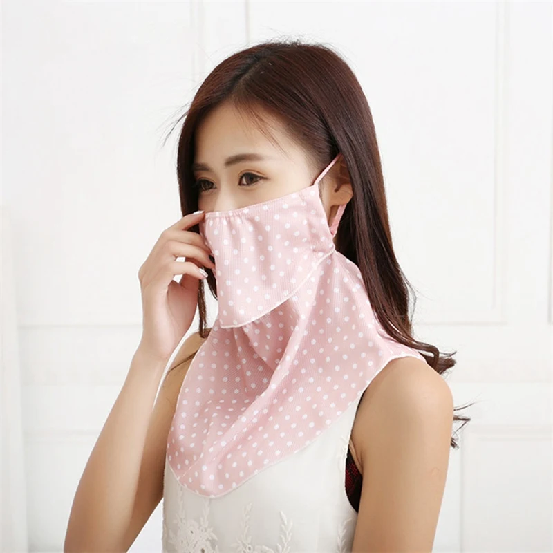 

2019 New High Quality Golf Dot Sun Mask Protect Neck Facial Movement UV Mask Creative Mask