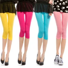 Summer candy color Ice silk sexy leggings female Comfortable Spandex cool and breathable thin Leggings L1005