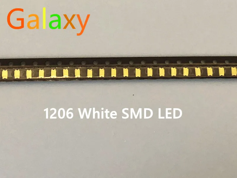 2000 шт. SMD 1206 Белый светодиодный 1206 smd светодиодный холодный белый супер яркий светодиодный диодный светильник 5000-8000k 200-300mcd 3,0-3,6 v