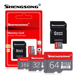 Shengsong оригинальный ультра micro SD карты памяти 16 Гб, 32 ГБ SDHC Pro карты памяти 64 ГБ и 128 ГБ флеш карта SDXC UHS-1 Extreme A1 TF карты
