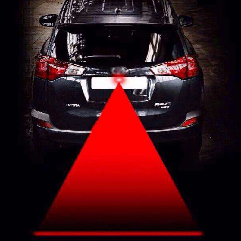 Newest Anti Collision Rear-end Car Laser Tail Fog Light Auto Brake Parking Lamp Rearing Warning Light AH