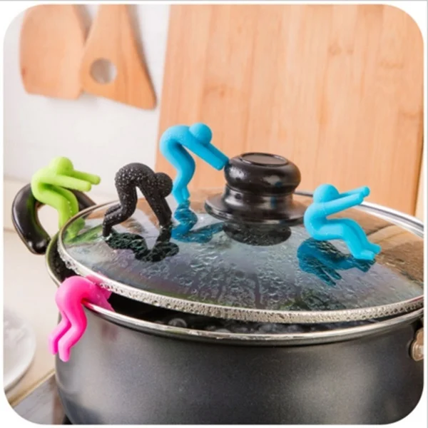 

2pcs/set Heightening Anti Overflow Device For preventing Lid up with poy soup kitchen gadget coaster silicone pot holder