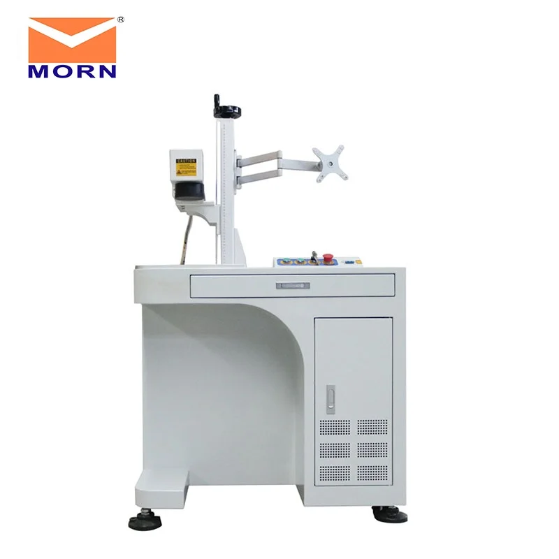 MORN Desktop Fiber Laser Marking Machine 20W 30W with Rotary Used Metal Marking Laser Engraving Machine metal stainless steel