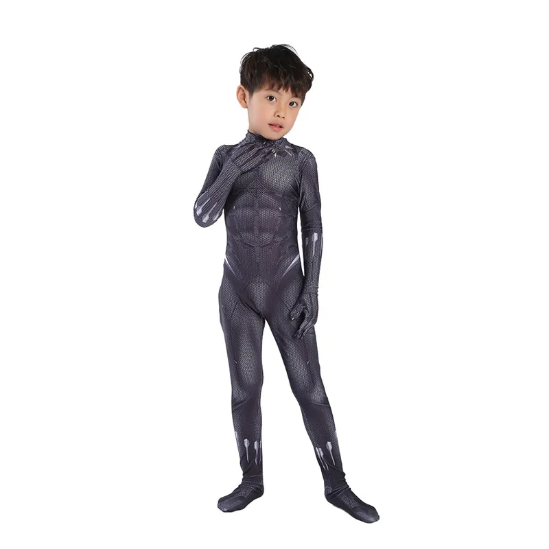 Детский костюм для мальчиков, костюм черной Пантеры, новая версия T'Challa, карнавальный костюм, костюм на Хэллоуин для взрослых, BP костюм