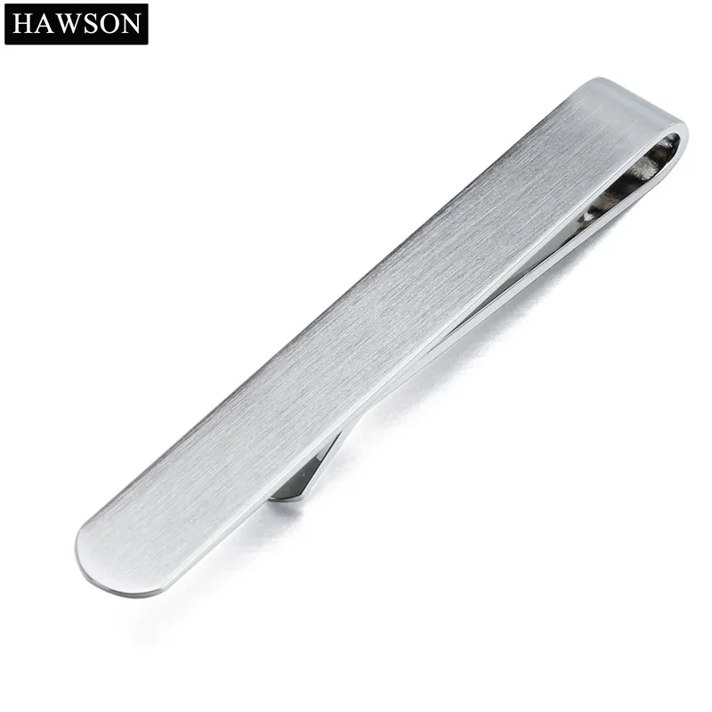 

Shinny Tie Bar Clip Simple Mens Brush Tie Bar Clamp Shirt Slim Tie Pin with Box