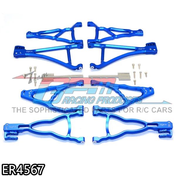 

ALUMINIUM FRONT+REAR UPPER & LOWER SUSPENSION ARM - 8PCS SET FOR TRAXXAS E-REVO 56087-1 E-REVO 560871, REVO, SUMMIT)