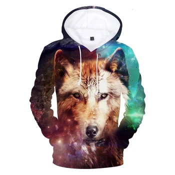 

3D Hot Sale Men Hoodies High Quality Popular Cold Cool Wolf Print Girl Sweatshirts Print Hip Pop Spring Autumn Winter Hooded Top
