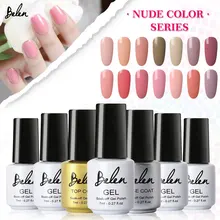 Belen 7 мл телесный цвет чистый УФ-гель для ногтей УФ светодиодный светильник Полупостоянный впитывающий Гибридный гель лак основа верхнее покрытие