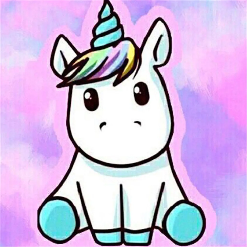 

5D Diy Daimond Painting Embroidery "Cartoon Unicorn" 3D Diamond Painting Round Rhinestones Full pasted Diamant Embroidery Animal