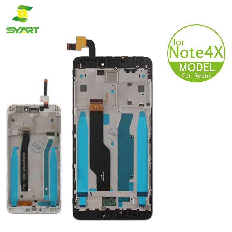 

SYART Glass For Xiaomi Redmi note 4X Full LCD Digitizer + touch screen display phone lcds Assembly with frame for hongmi Note4X