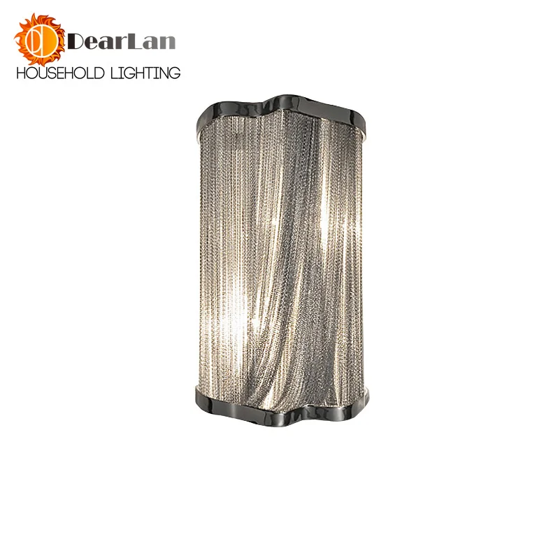Günstige Moderne Aluminium Kette Wandleuchten Engineering Design Luxus Kette Quaste Aluminium Kette Wandleuchten Nacht Wandleuchten (BK 54)