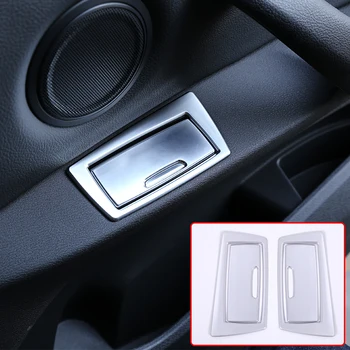

4 Pcs Door Ashtray Sequins Trim Decoration Sticker ABS Chrome For BMW X1 F48 2016 2017 Car Accessories