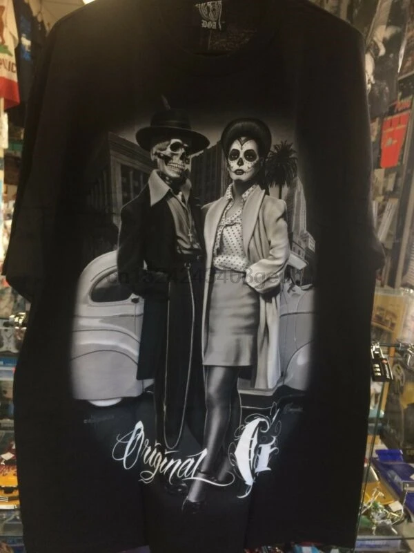 HOMIES DGA Оригинальный G футболка TEEN ANGELS PACHUCO DIA DE LOS MUERTOS | Мужская одежда