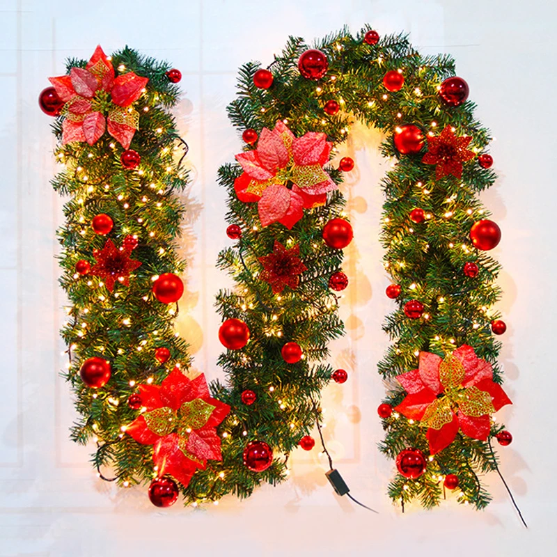 JAROWN Artificial Flower Vine Christmas Decoration Rattan Home Door Hanging Props Mall Storefront Event Decor Christmas Gifts (3)