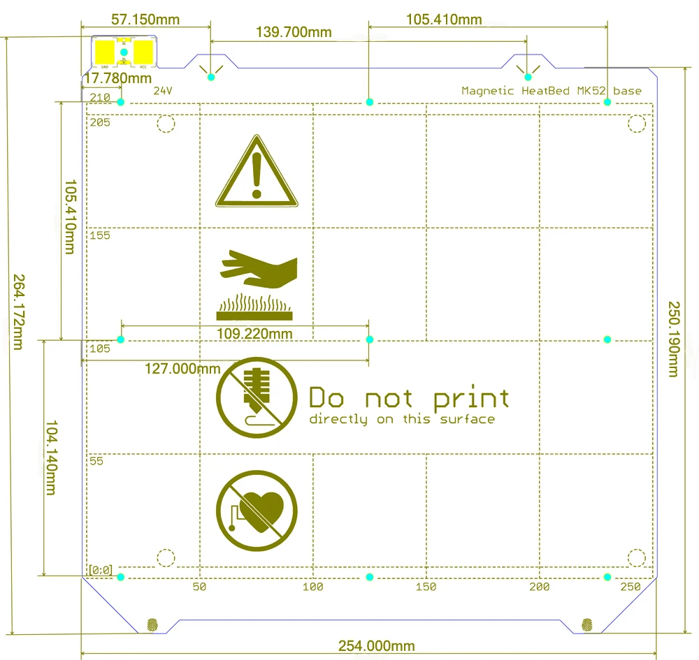 Funssor 12/24V Prusa i3 MK3 3D-принтеры с настраиваемым потоком воздуха, клон kayfun с подогревом собрать проводки термистор Магнит Горячая Комплект постельного белья Prusa i3 MK3 комплектующие для самостоятельной сборки