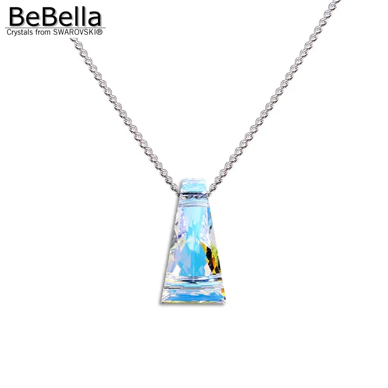 

BeBella Keystone bead geometric crystal pendant necklaces made with Swarovski Elements for girlfriend gift 2018