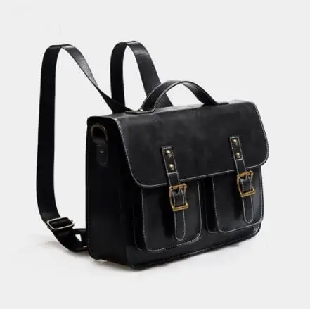 Новая модная Ретро Женская сумка через плечо, женские сумки, кожаные сумки для ноутбука, Дамский деловой портфель для компьютера, школьная сумка-мессенджер - Цвет: Small put 12 laptop