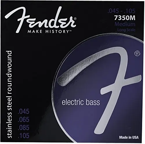 

Fender 7350 Stainless Steel Roundwound Long Scale Electric Bass Guitar Strings, 7350M 7350ML