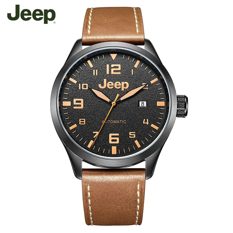 

Jeep Original Watches Casual Fashion Simple Leather Band Mechanical Watches JPW66003