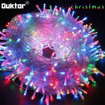 

New Years 10M 50M 100M LED Fairy String Lights Christmas Tree Outdoor Garlands Lights for Home Holiday Party Decoration
