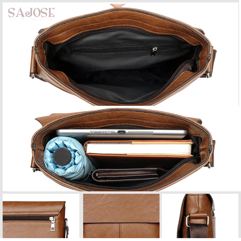  Crossbody Bags For Men PU Leather Shoulder Bag Male Casual Simple Knitting Messenger Bags Men's Hig - 32912260457