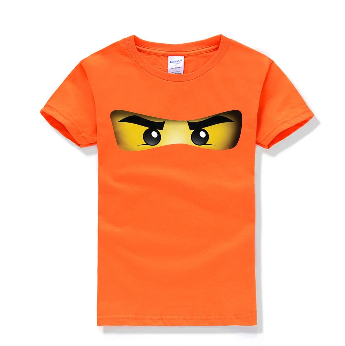 Горячая Распродажа, ninjago, футболки из хлопка с короткими рукавами и круглым вырезом, одежда для маленьких мальчиков, летние футболки высокого качества - Цвет: orange