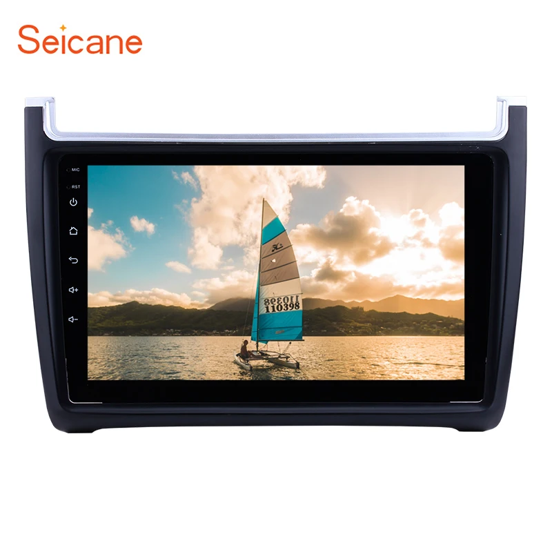 Seicane Android 8 1/9 0 9 дюймов 2DIN GPS автомобильное радио для 2012 2013 2015 VW Volkswagen Polo сенсорный