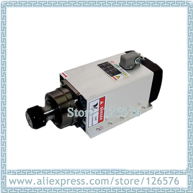air cooled spindle motor 5kw ER32 18000rpm 4 Ceramic bearing Spindle
