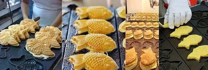 2015-New-gas-power-style-12pcs-fish-taiyaki-making-machine-open-mouth-taiyaki-maker- (1)