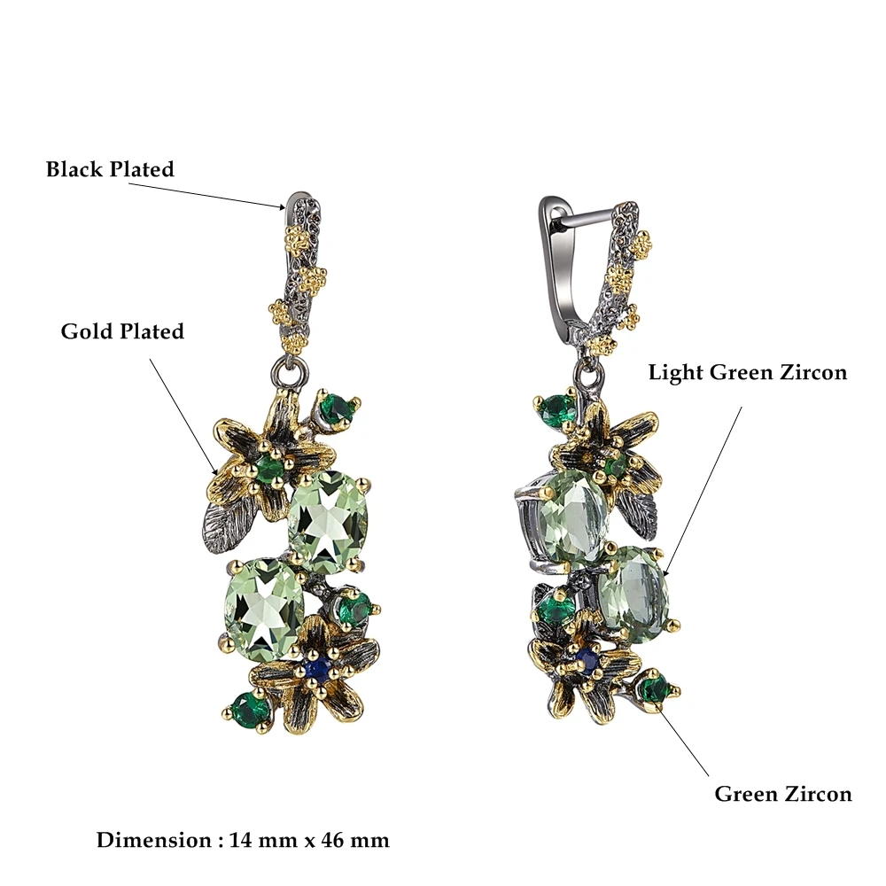 WE3874 dimension vintage luxury zirconia  drop earrings women (1)
