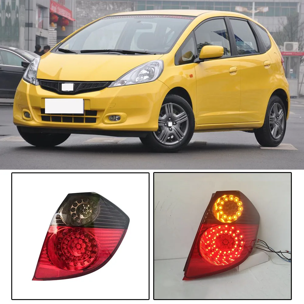 

CAPQX 2PCS/SET For Honda Fit 2009 2010 2011 2012 2013 LED Rear Light Tail Light Assembly Brake Taillight Stop light Parking Lamp