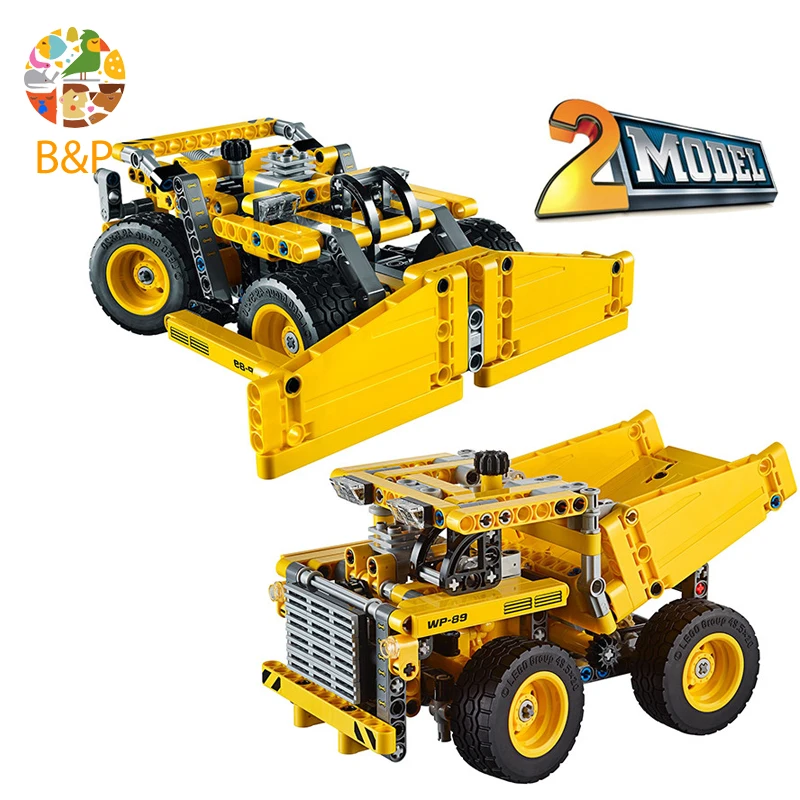 

Legoing 42035 362pcs Technic Series 2in1 Mining truck bulldozer Model Building Blocks Toys For Children Gift Decool 3363