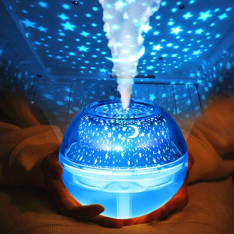 

4 Colors Star Starry Sky Projector Lamp LED Night Light USB Powered Moon Light With Humidifier For Baby Kid Gift Home Decoration