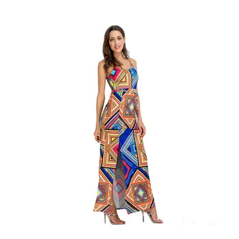 

Women Summer Maxi Dress Long 2019 Robe Vintage Bodycon Sexy Party Dresses Vestidos Sundress Dashiki Boho Backless Bandage Dress