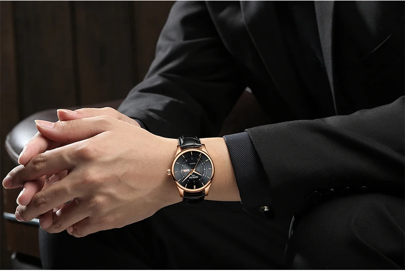 Relogio NIBOSI Watch Men Waterproof Leather And Steel Band Men Watch Date Day Blue Wrist Watch Analog Quartz Fashion Male Clock  (34)