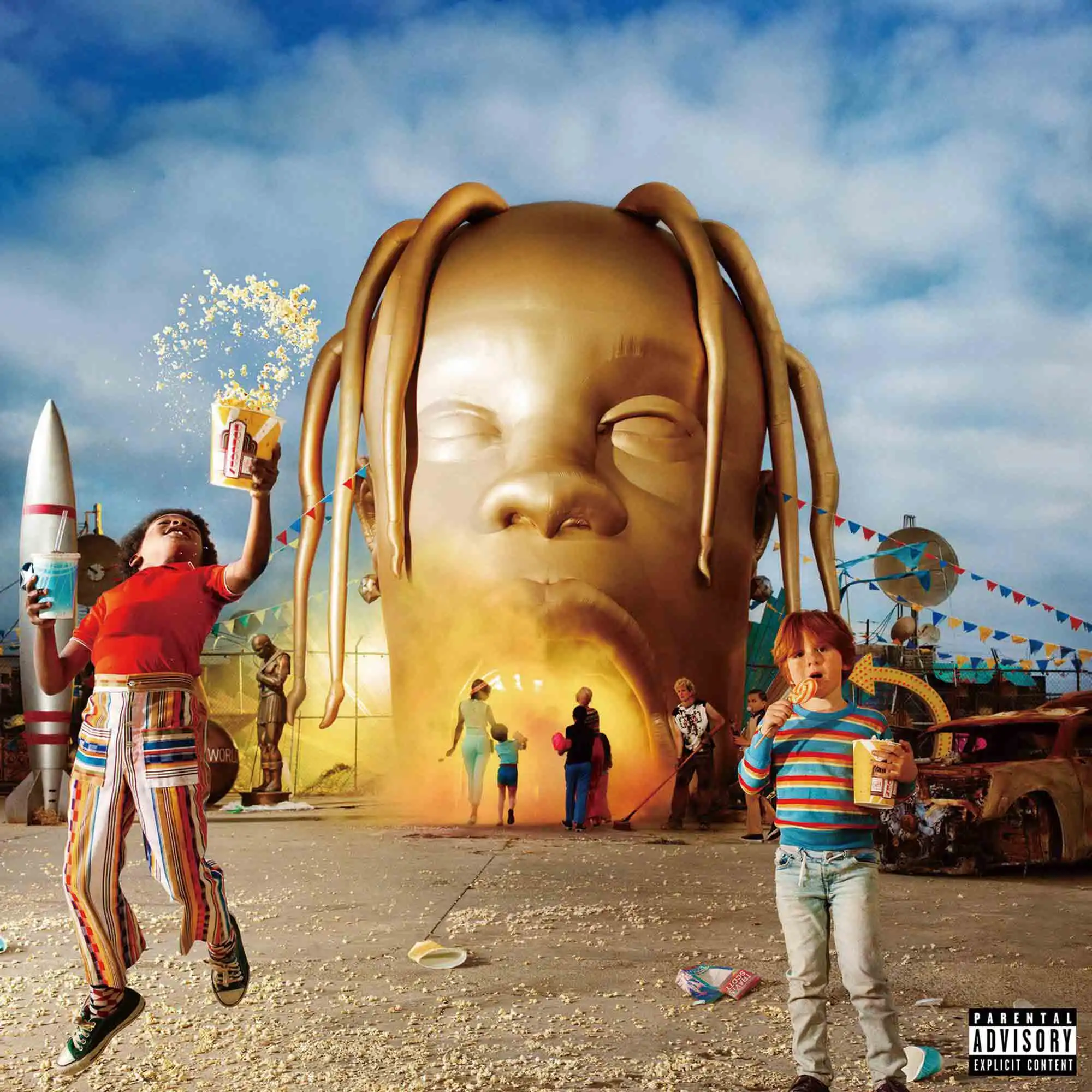 

Travis Scott Astroworld Cover Rap Music Album Art Poster Print Wall decoration decor canvas room decor12x12 24x24 20x20inch