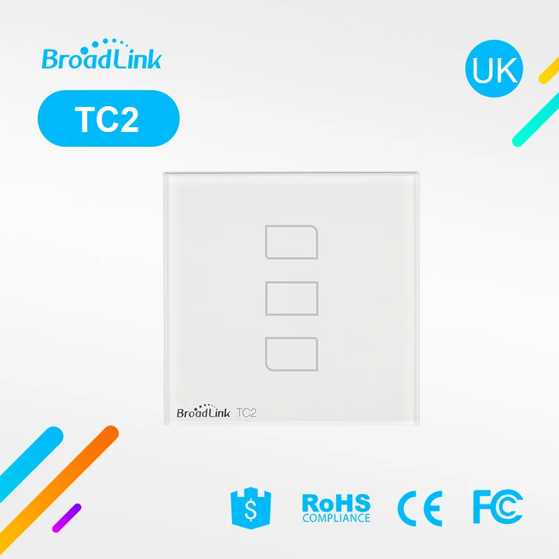 Broadlink TC2 смарт WiFi настенный выключатель света RF приложение сенсорное управление 3