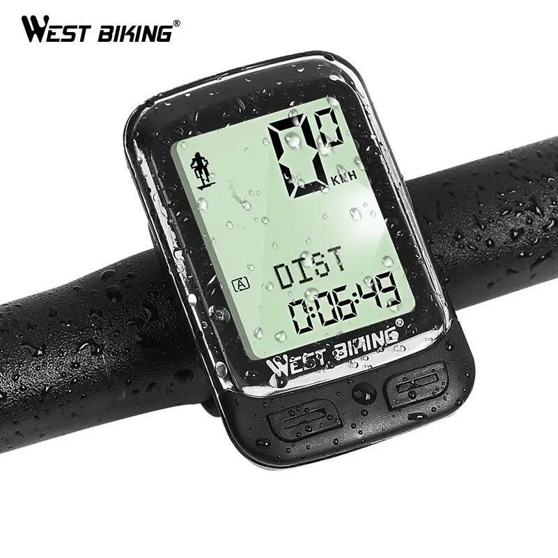 

WEST BIKING Bike Computer Bicycle Wireless Stopwatch 5 Languages Waterproof Bike Computer Odometer Speedometer Cycling Computer
